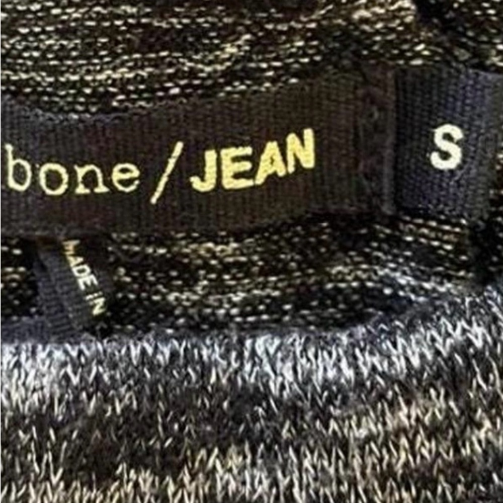 Rag & Bone Jean Black and Gray Knit Top